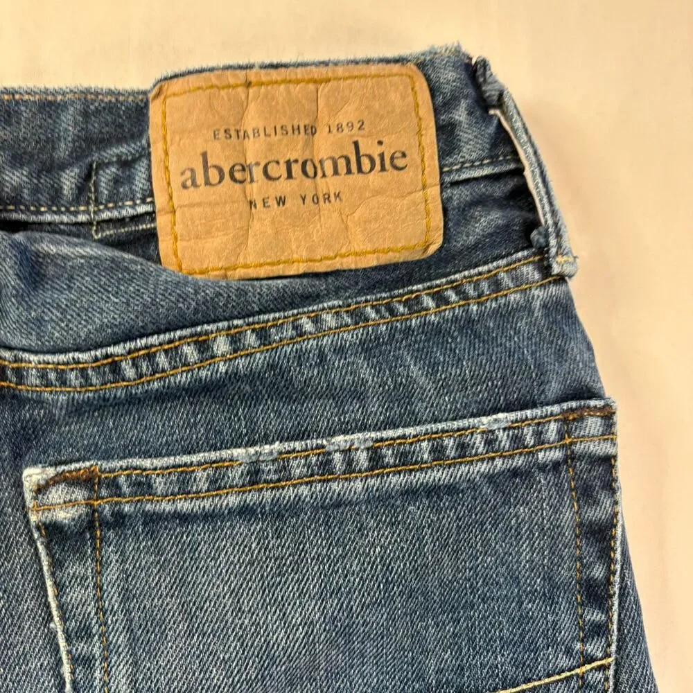 Vtg Abercrombie Kids Kilburn Low Rise Boot Cut Distressed Denim Jeans Sz 10 Reg
